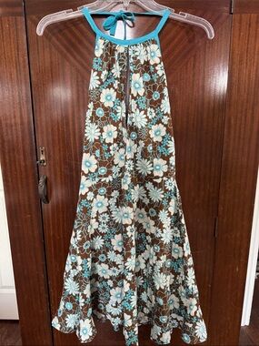 Vintage Love-Life Floral Halter Dress